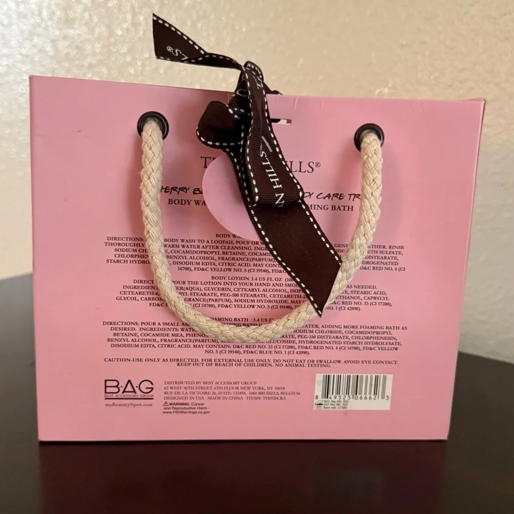 Tuscan Hills Cherry Blossom Body Care Gift Set Trio | Bath Spa Set